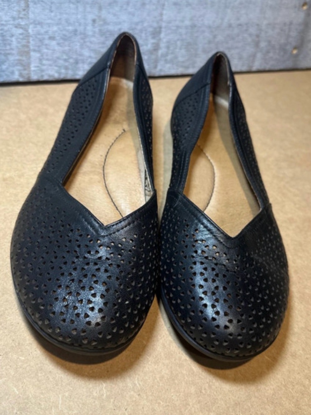 Dansko Neely Black Perforated Slip-On Ballet Flats